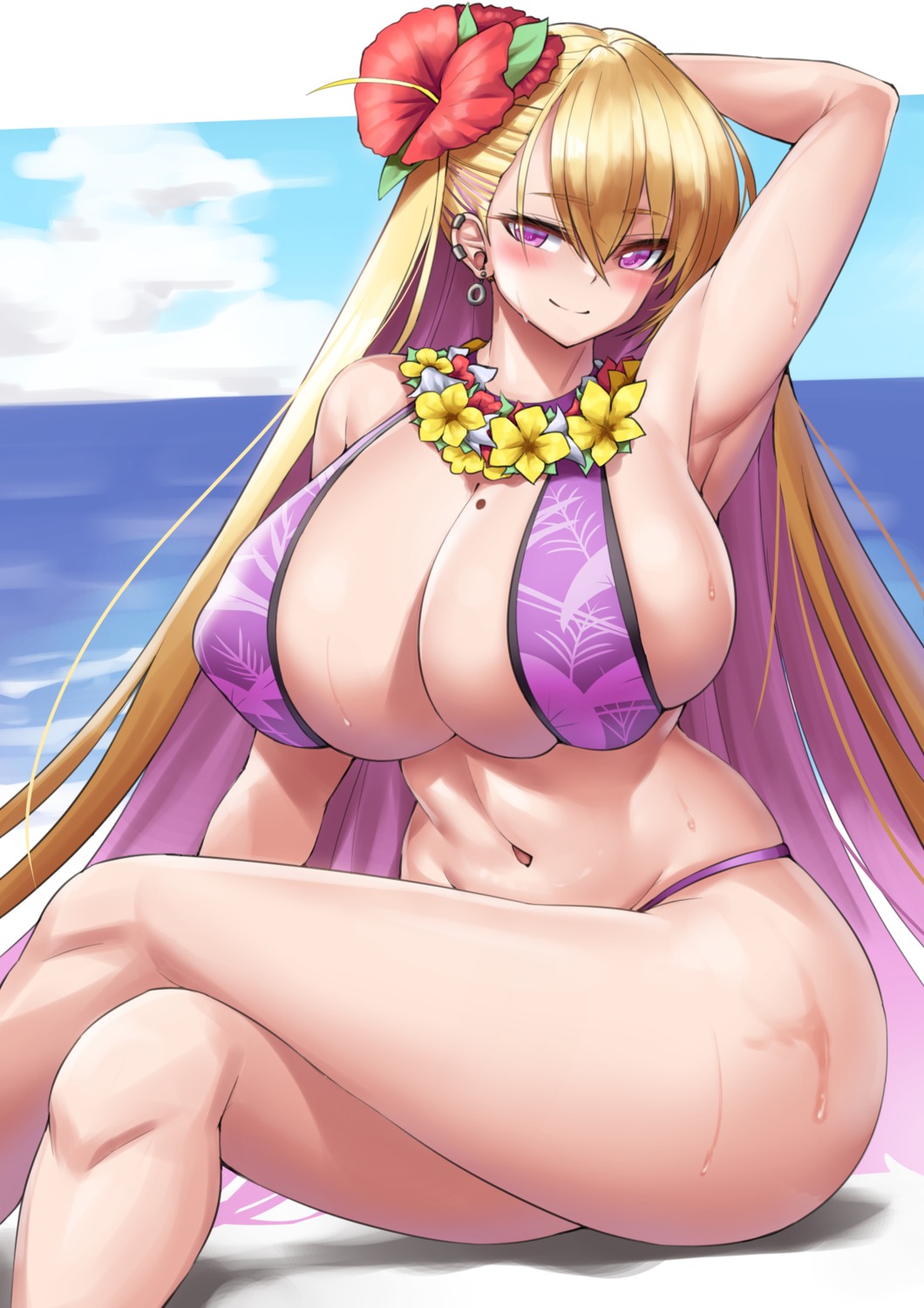 bikini boryeon_(last_origin) cho!cho! erect_nipples last_origin swimsuits