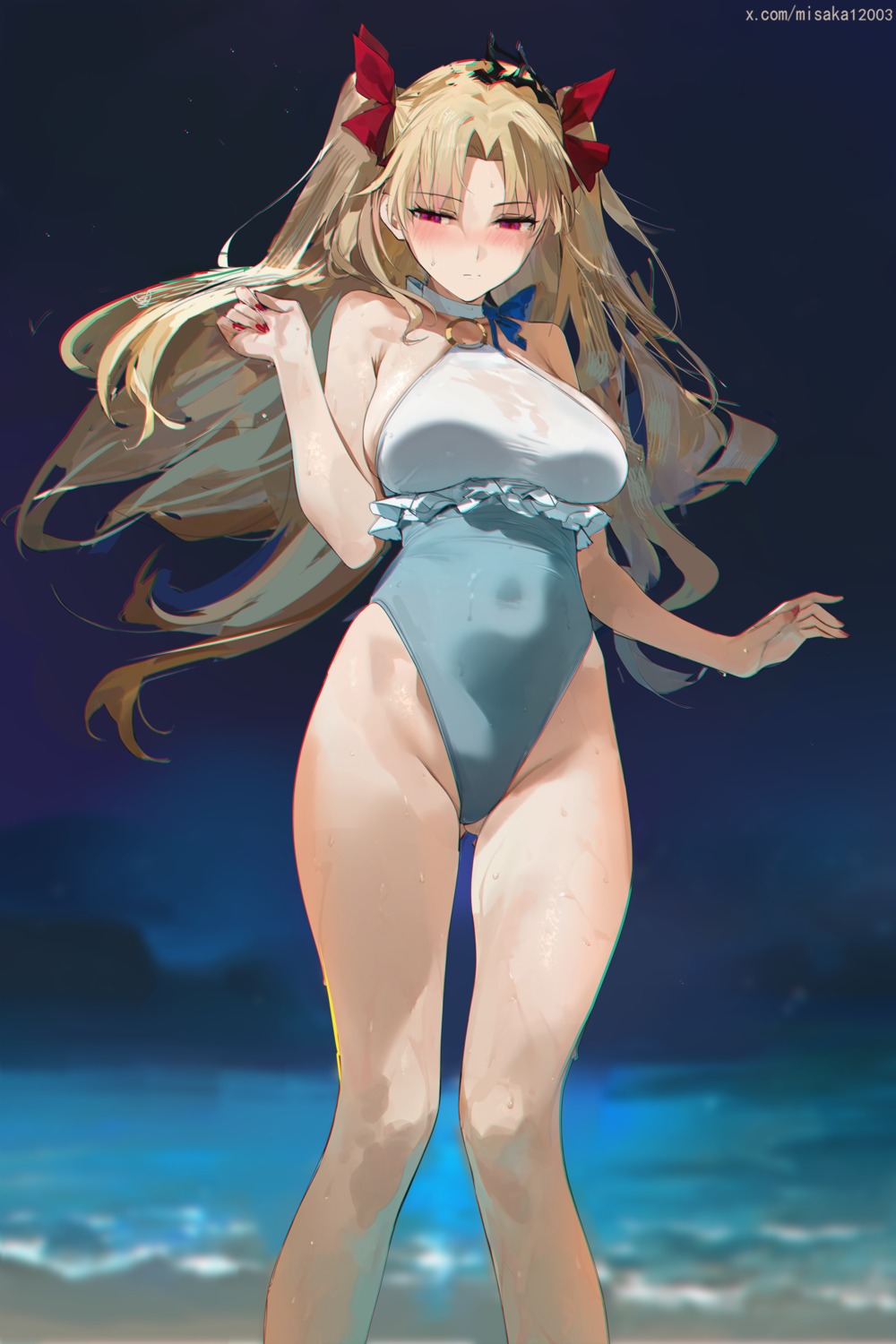 ereshkigal_(fate/grand_order) fate/grand_order misako see_through swimsuits wet