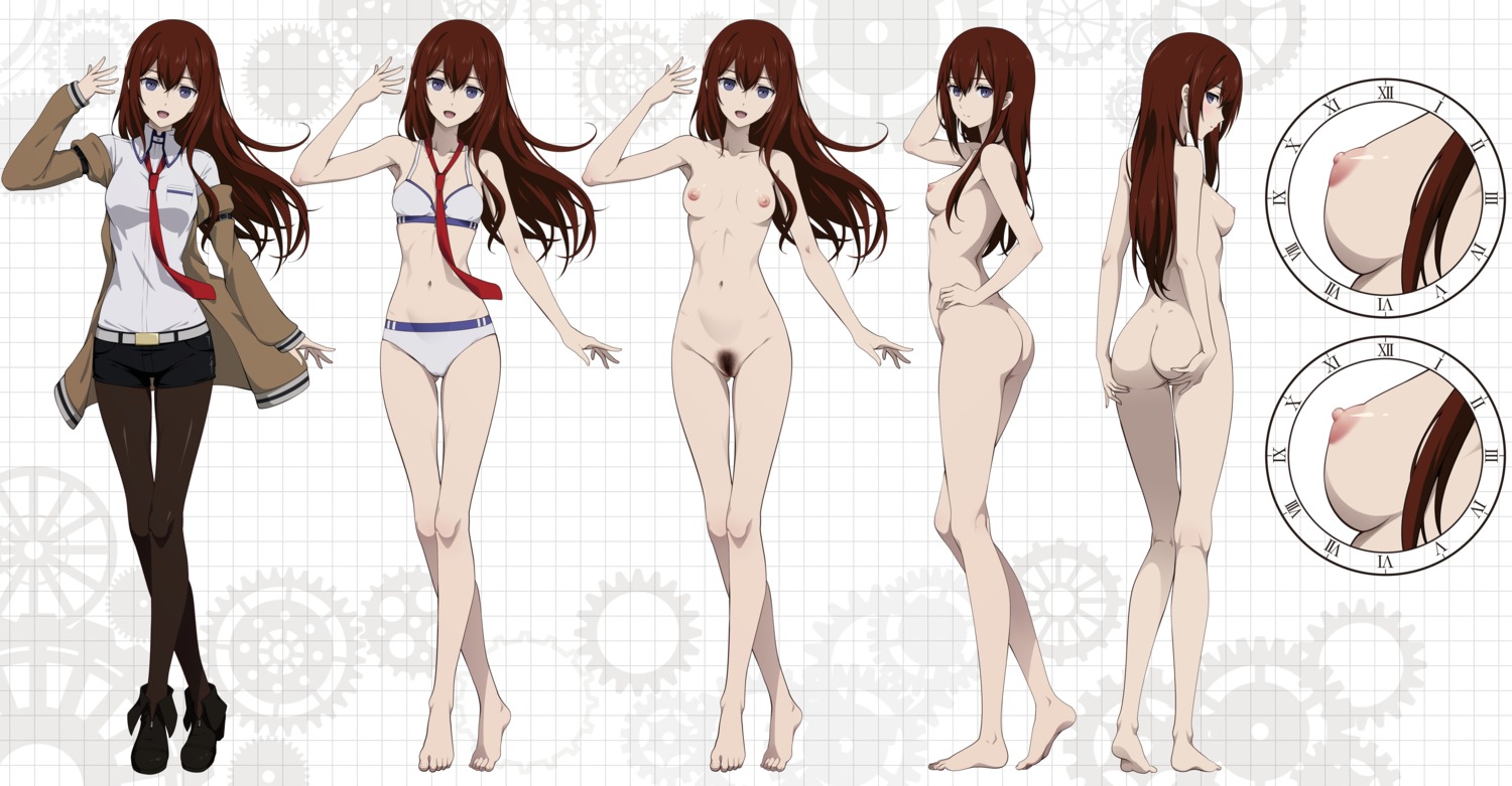 ass bikini cameltoe makise_kurisu naked nanikairu nipples pantyhose pubic_hair pussy steins;gate swimsuits uncensored