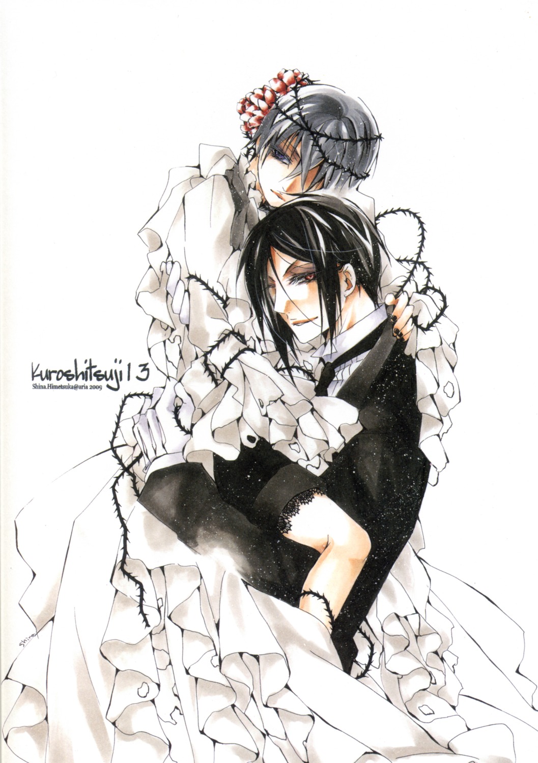 aria_(circle) ciel_phantomhive kuroshitsuji male sebastian_michaelis shina_himetsuka