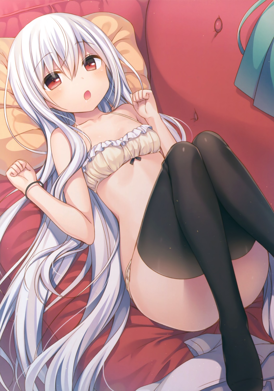 bra komeshiro_kasu pantsu thighhighs yobi_gakka