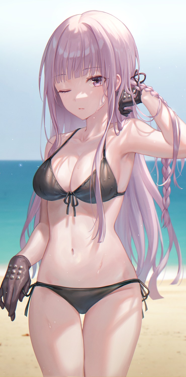 bikini dangan-ronpa kirigiri_kyouko swimsuits tokkyu wet