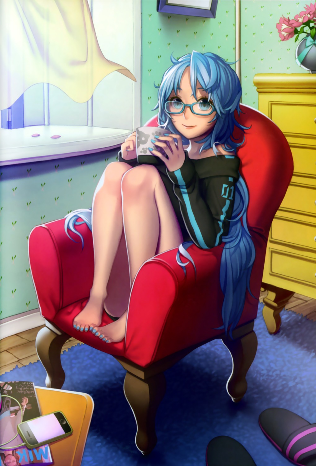 denki hatsune_miku megane sweater vocaloid