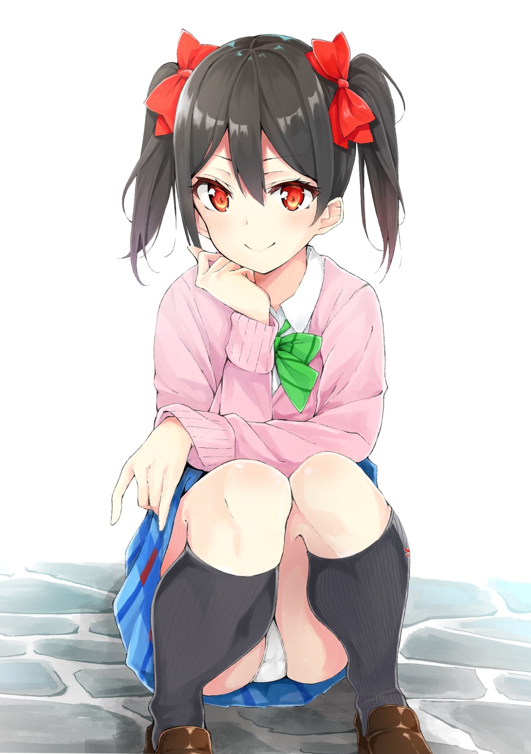 flat_(joppin_karu!) love_live! pantsu seifuku sweater yazawa_nico