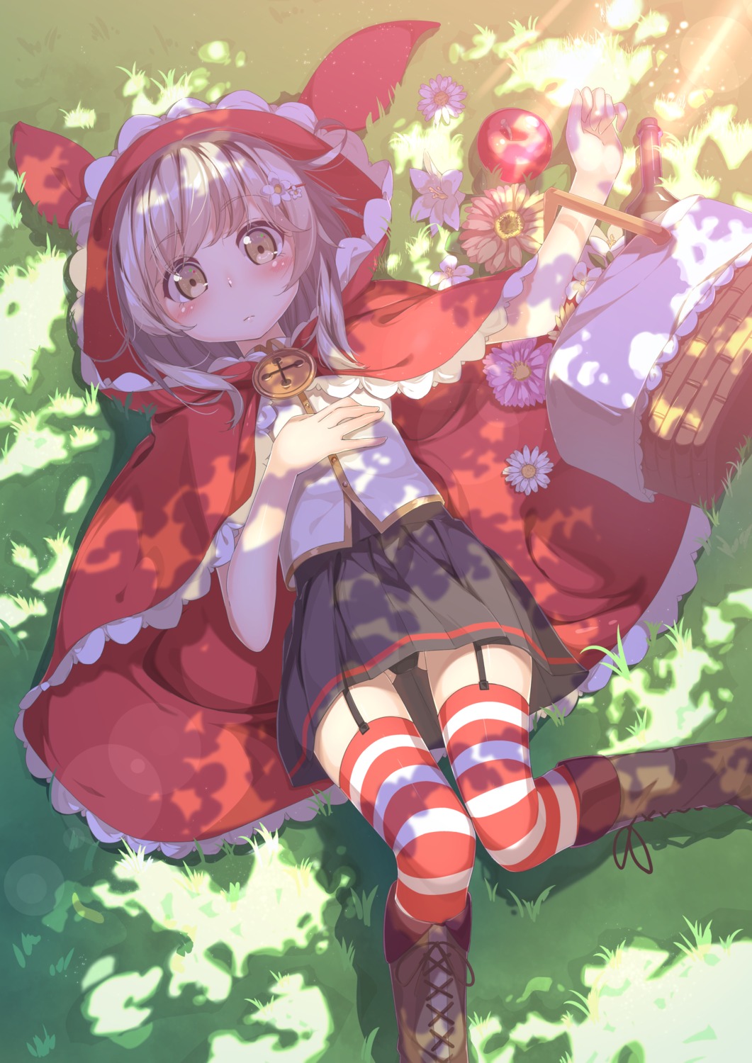 ayataka little_red_riding_hood_(character) pantsu stockings thighhighs