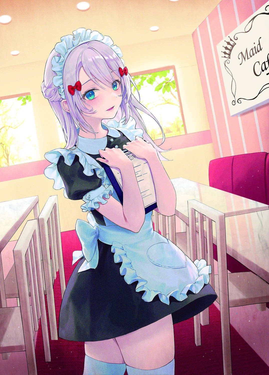 breast_hold maid r_o_ha thighhighs waitress