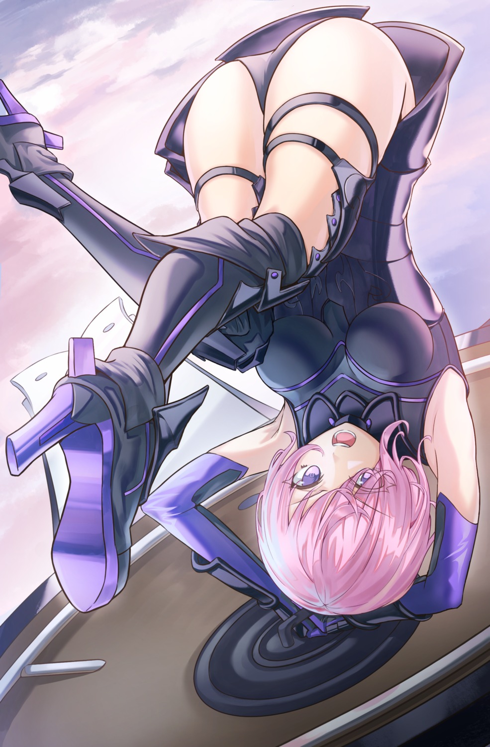 armor ass fate/grand_order garter heels ildy mash_kyrielight pantsu