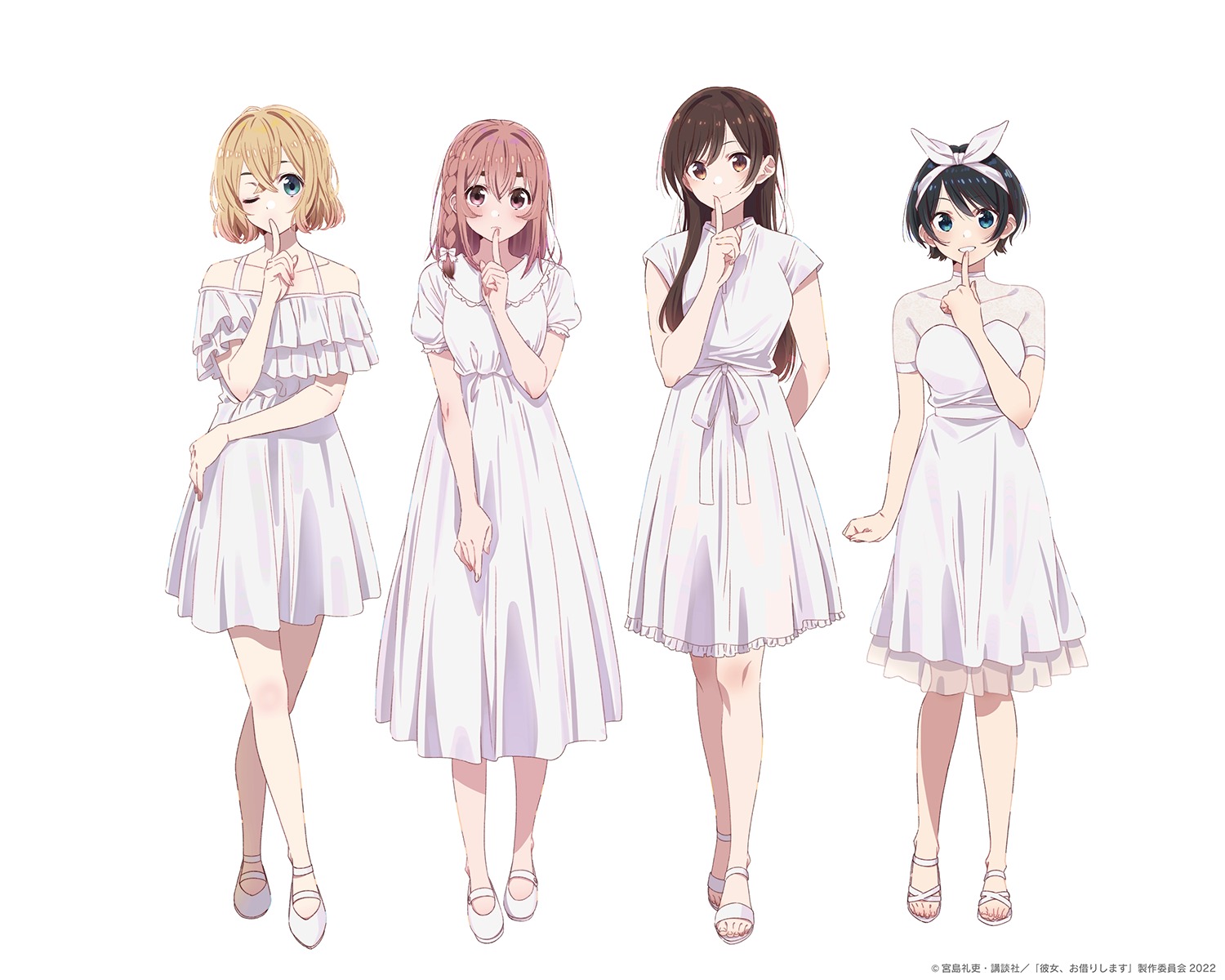 dress ichinose_chizuru kanojo_okarishimasu nanami_mami sakurasawa_sumi sarashina_ruka see_through