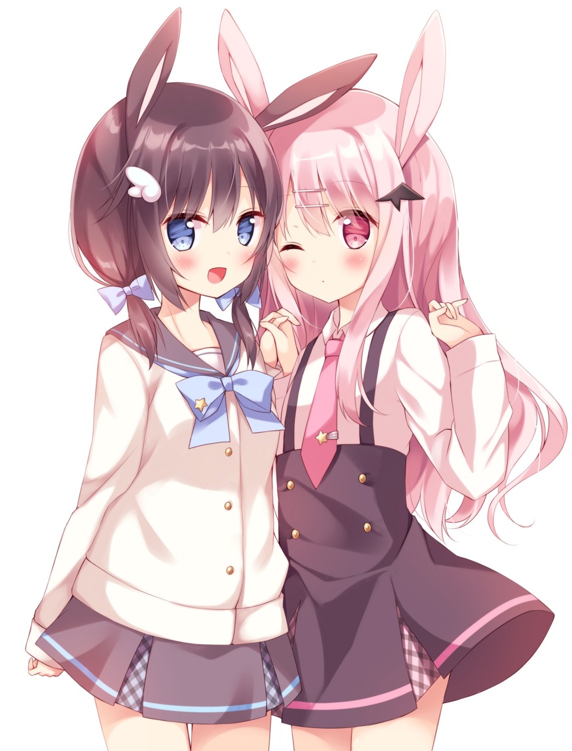 animal_ears bunny_ears hoshi seifuku