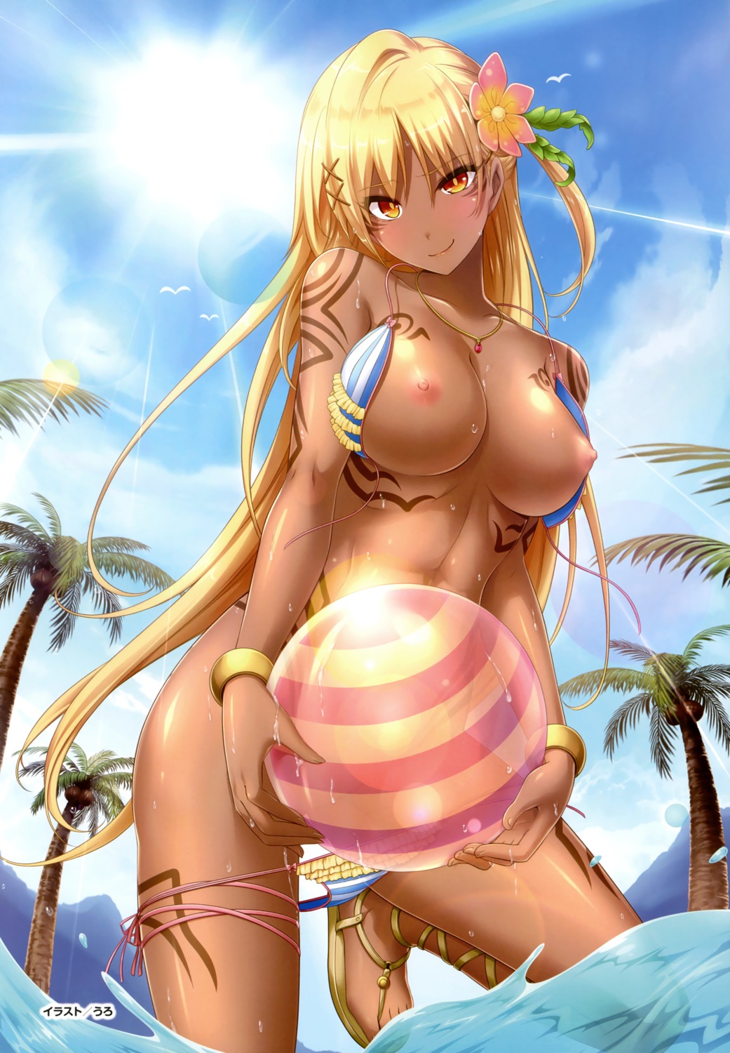 aguna_gurat bikini breasts eushully fuukan_no_grasesta nipples swimsuits uro_(eushully) wet