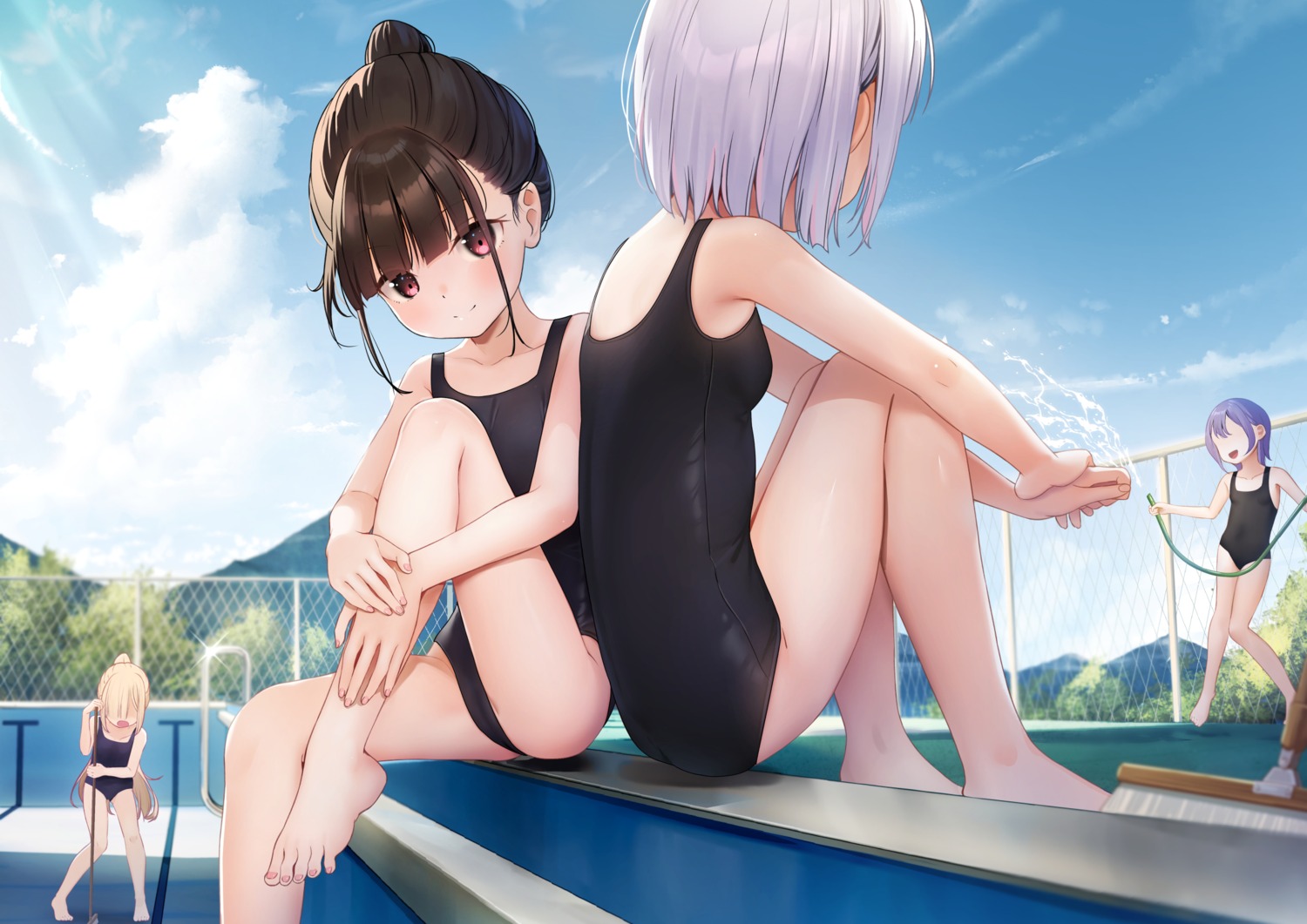 school_swimsuit swimsuits yan_(nicknikg)