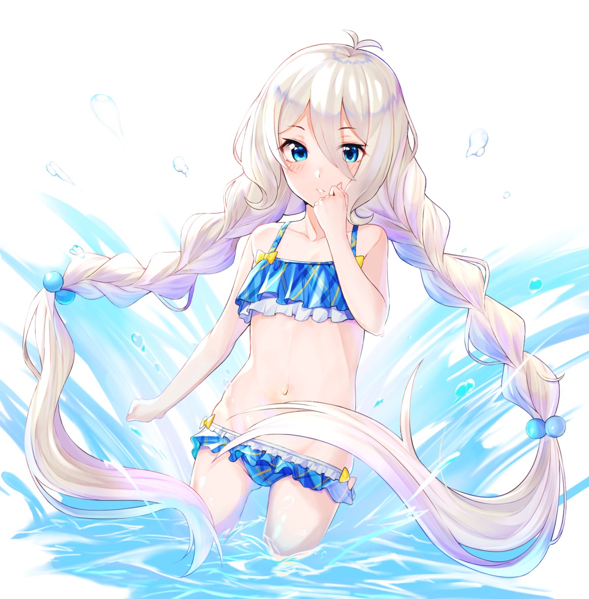 bikini cleavage kokkoro natsume_kokoro princess_connect princess_connect!_re:dive shimon_(31426784) swimsuits wet