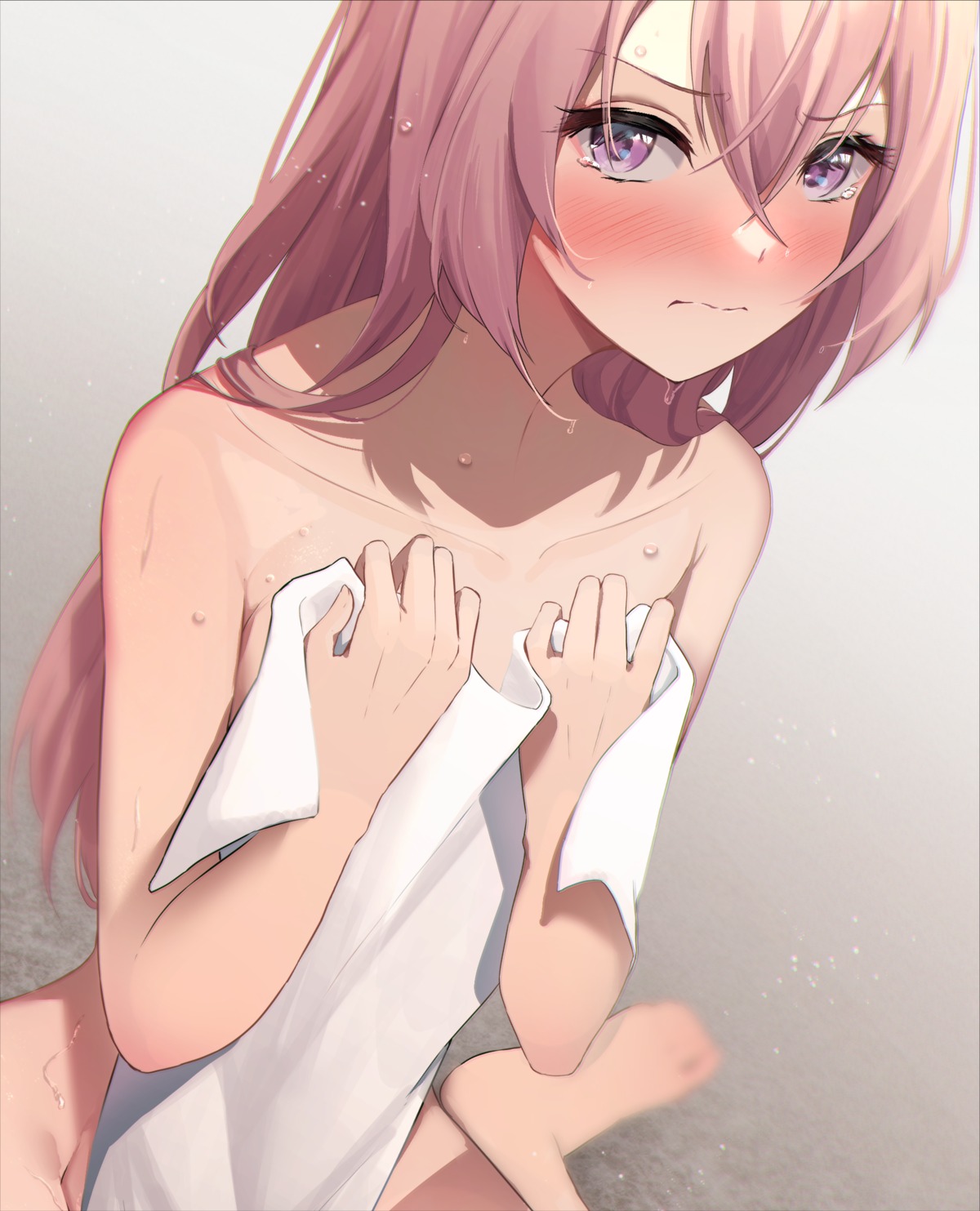 anemone_noa inui_sajuna naked sono_bisque_doll_wa_koi_wo_suru towel