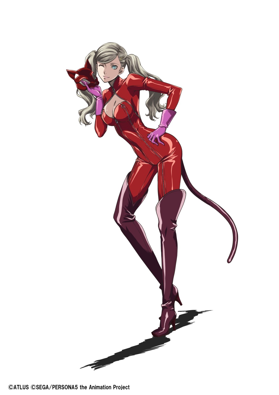 bodysuit cleavage heels megaten persona persona_5 tagme tail takamaki_anne thighhighs