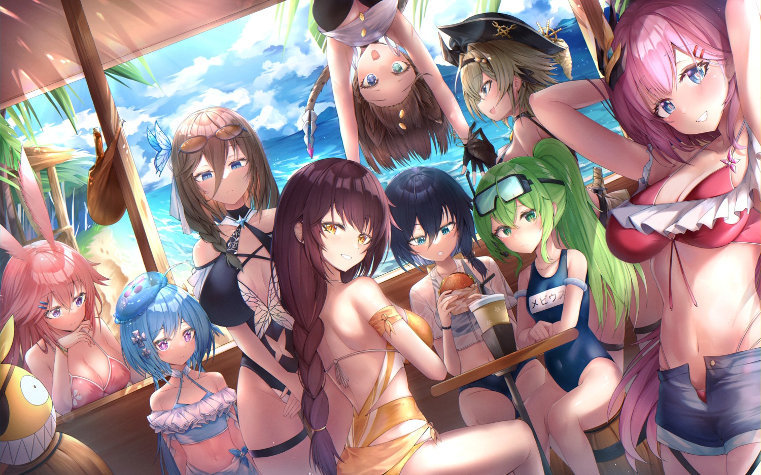 animal_ears aponia_(honkai_impact) benghuai_xueyuan bikini bunny_ears eden_(honkai_impact) garter gr_greeze griseo heterochromia honkai_impact mobius_(honkai_impact) pardofelis swimsuits vill-v_(honkai_impact) yae_sakura_(benghuai_xueyuan)