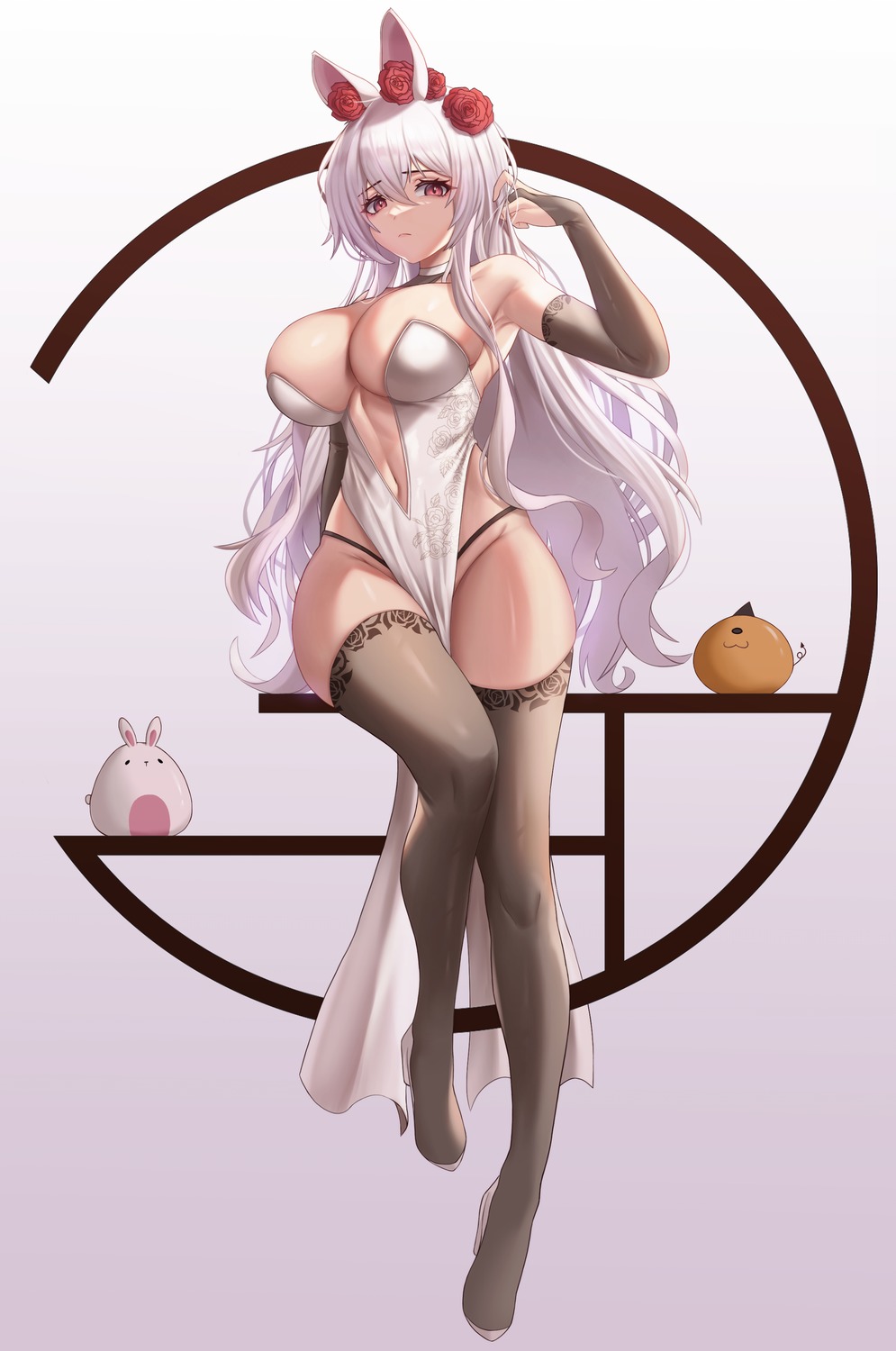 animal_ears chinadress epko no_bra thighhighs