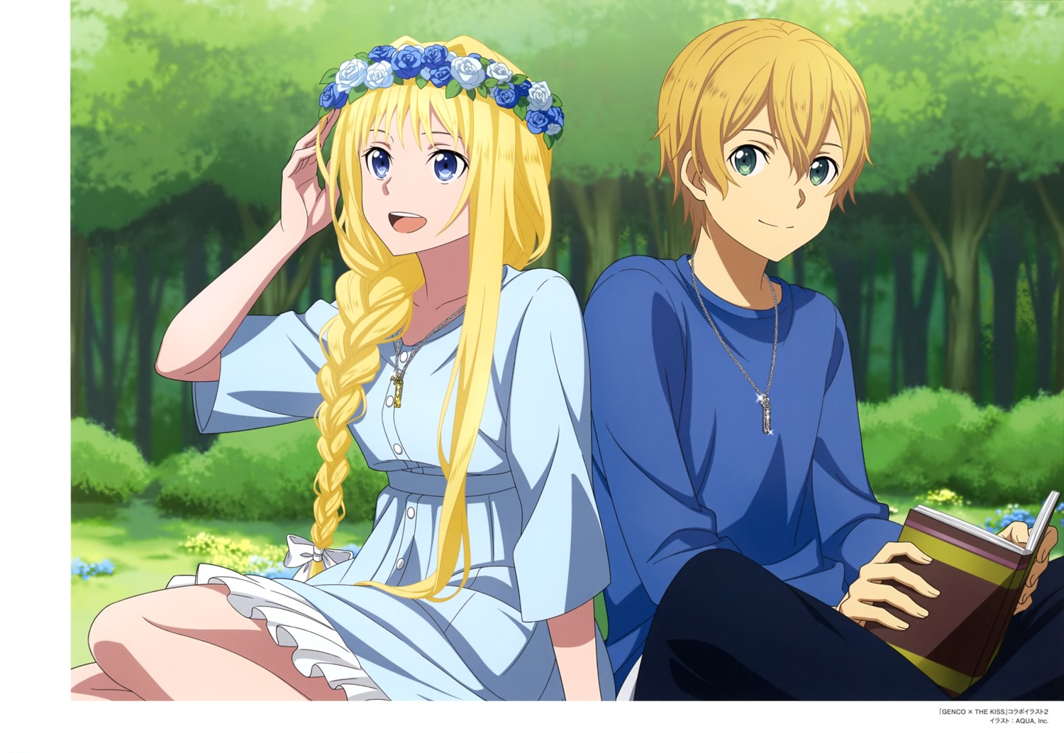 a-1_pictures alice_zuberg aquastar_inc. dress eugeo sword_art_online sword_art_online_alicization