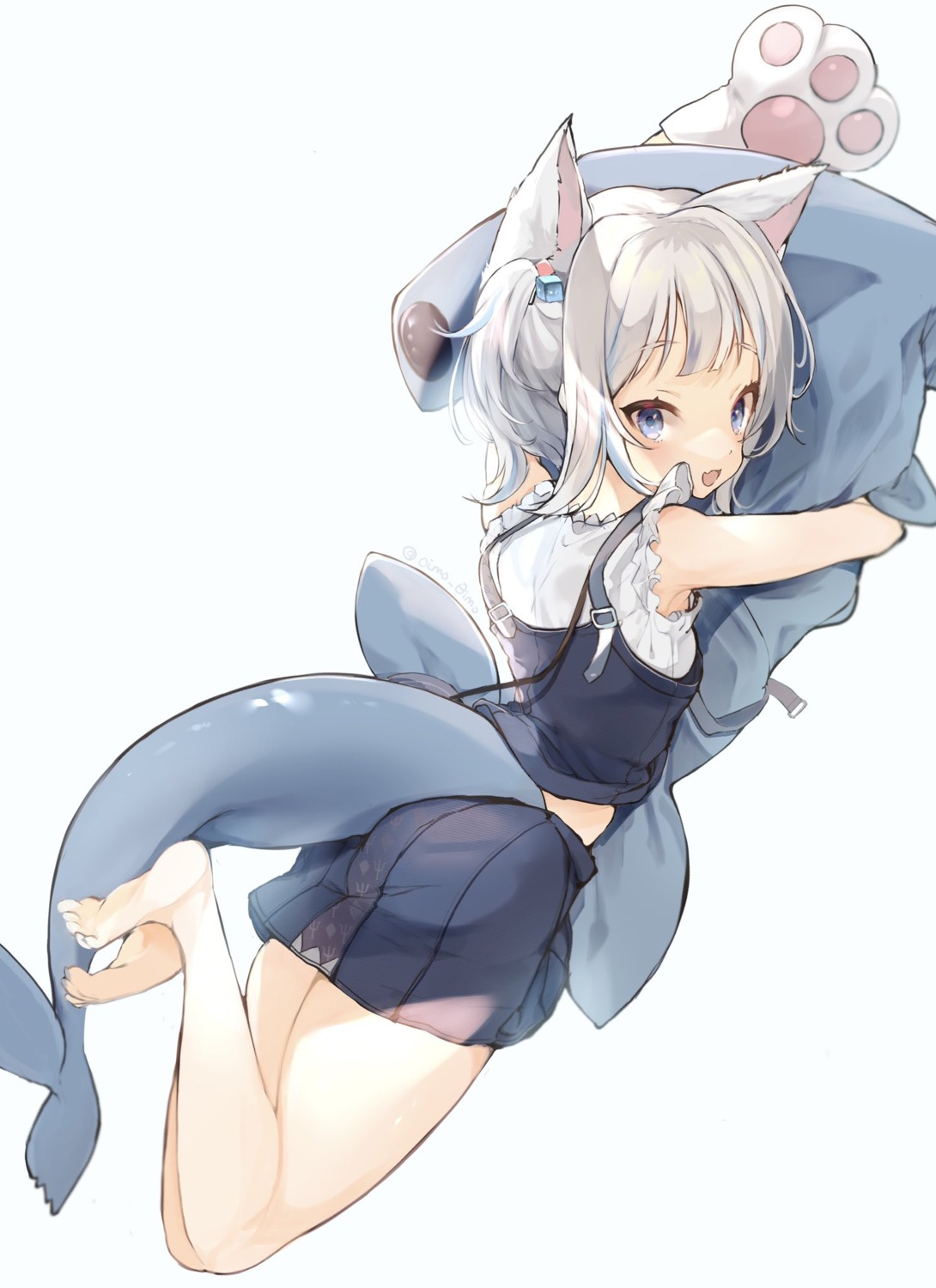 animal_ears gawr_gura hololive hololive_english nekomimi oimo_buster tail