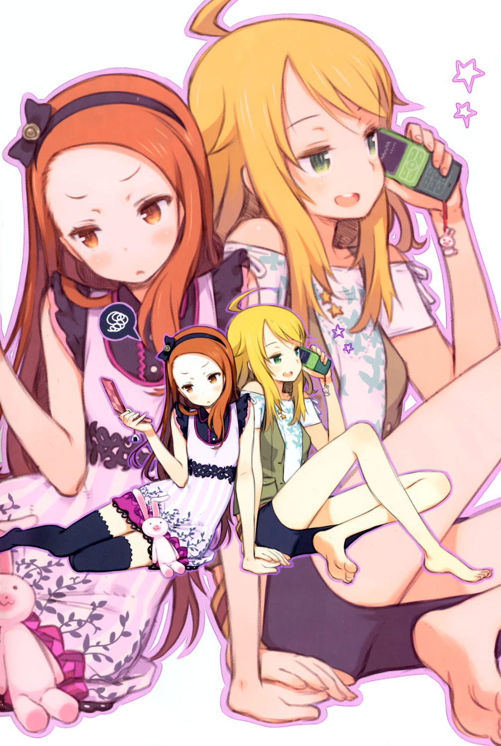 granada_level9 hoshii_miki kuroboshi_kouhaku minase_iori the_idolm@ster thighhighs