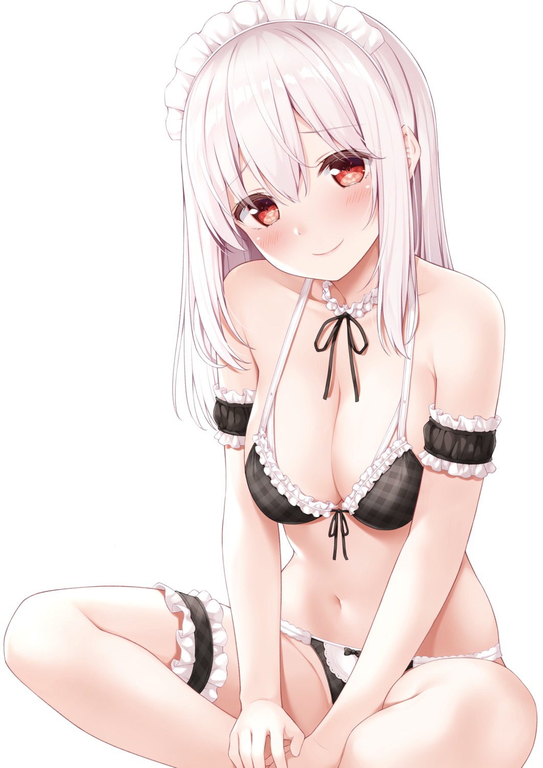 bikini cleavage garter karutamo swimsuits tissue-chan