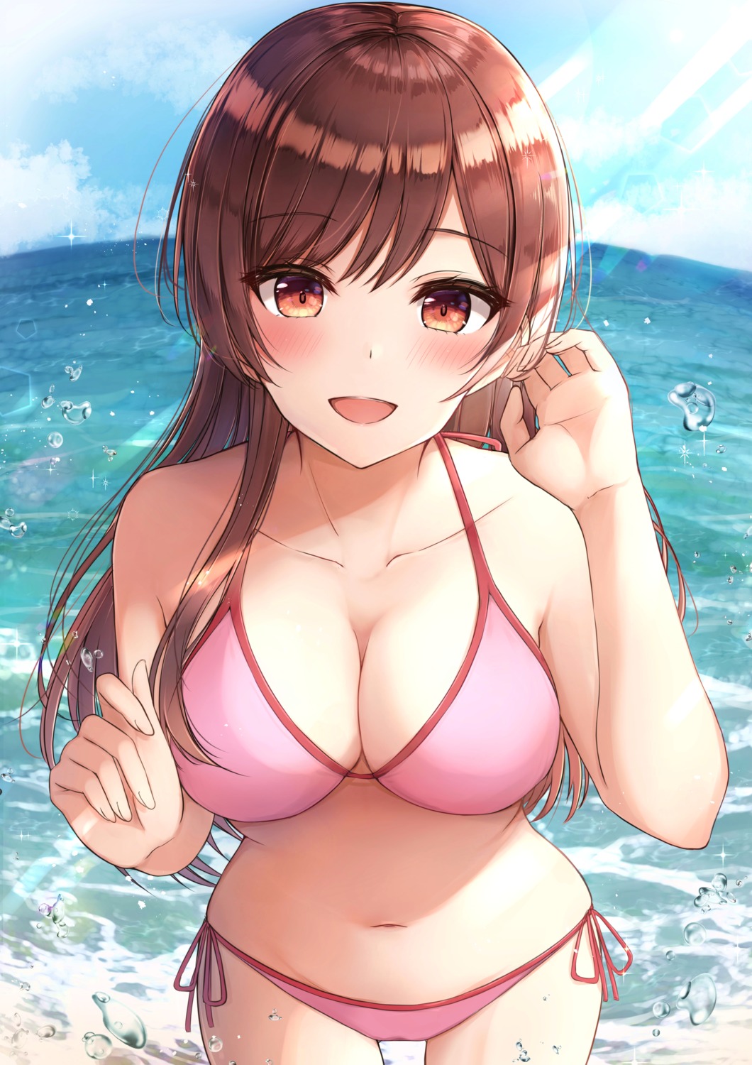 bikini cleavage ichinose_chizuru kanojo_okarishimasu swimsuits yukiunag1