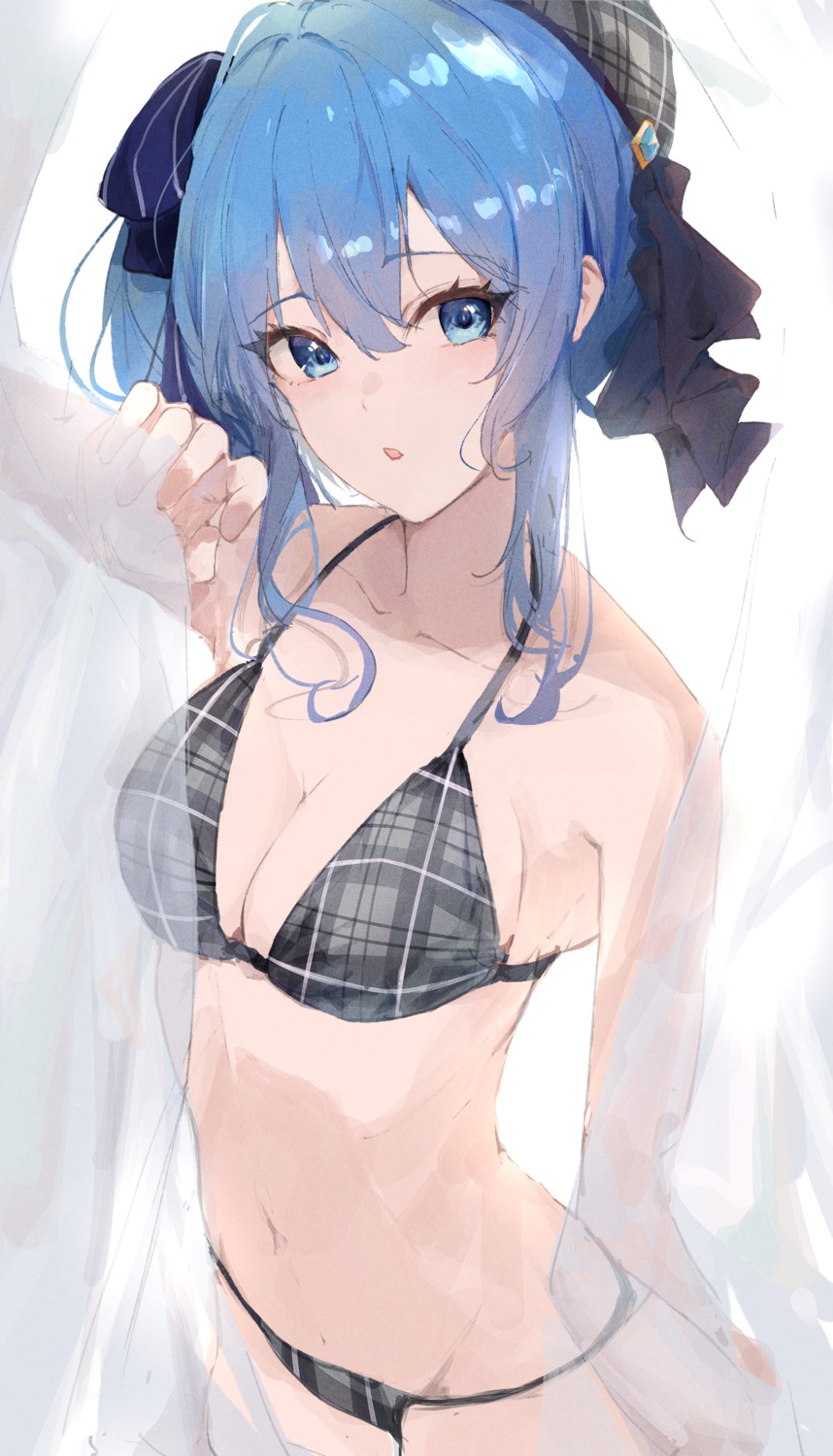 bikini cleavage hololive hoshimachi_suisei sketch swimsuits virgo76612871