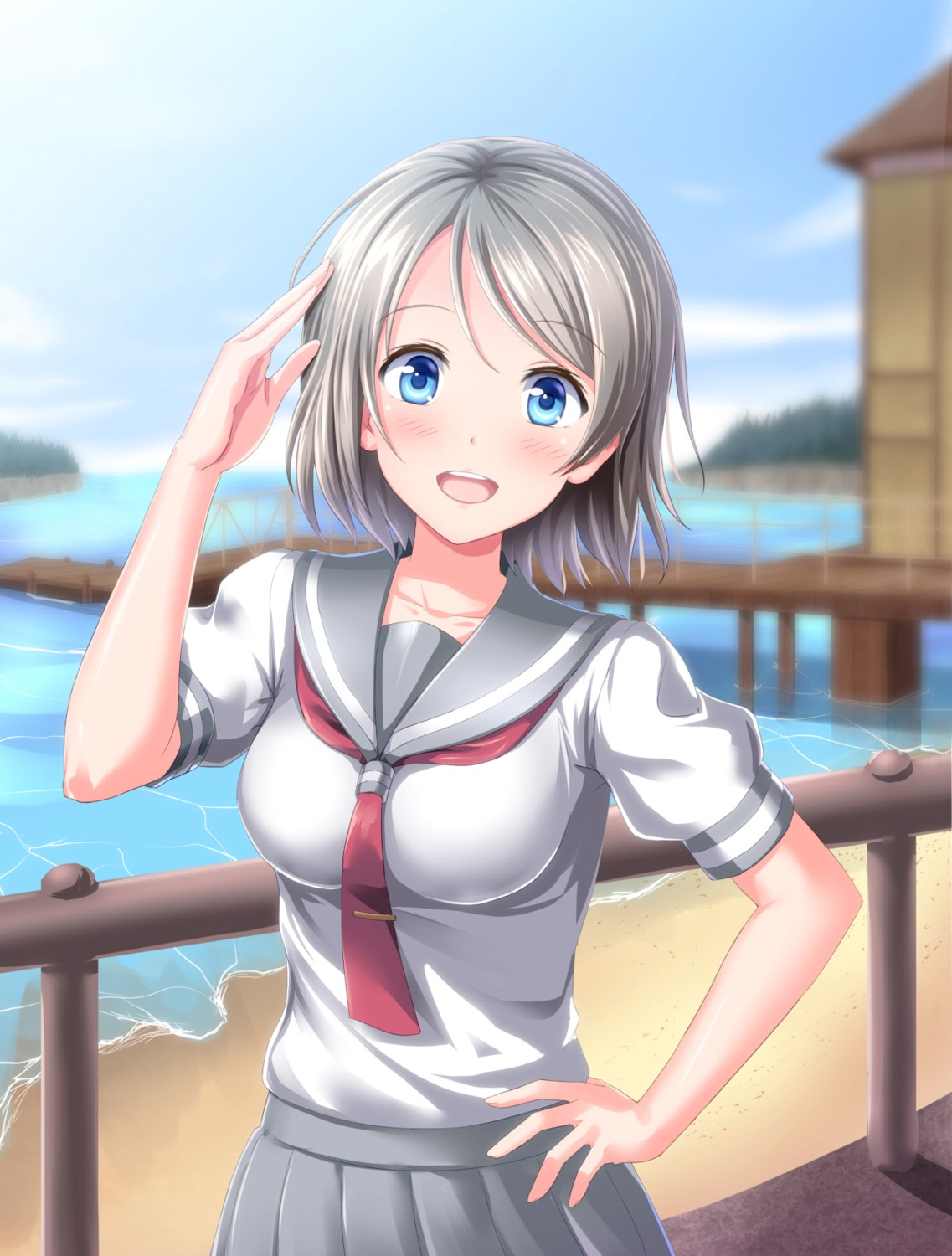 kyamu love_live!_sunshine!! seifuku watanabe_you