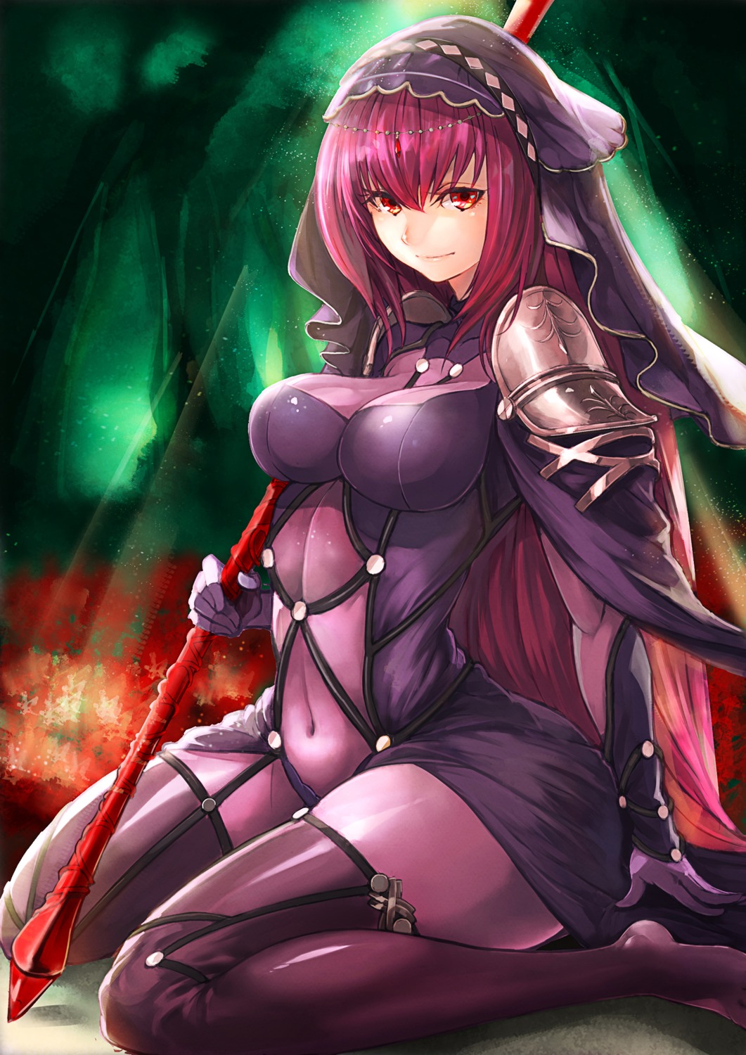 armor bodysuit fate/grand_order scathach_(fate/grand_order) srsojiro weapon