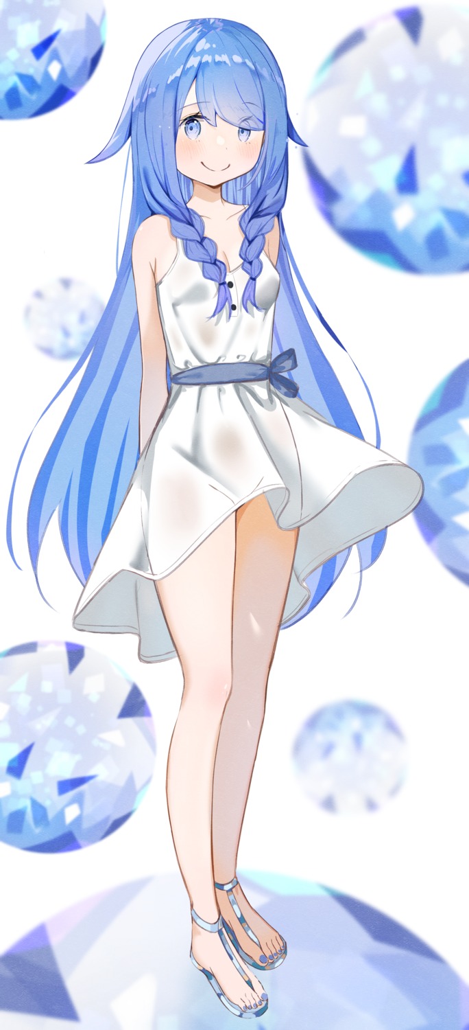 dress nopan sakura_yuu_(hzjy8485) see_through skirt_lift summer_dress