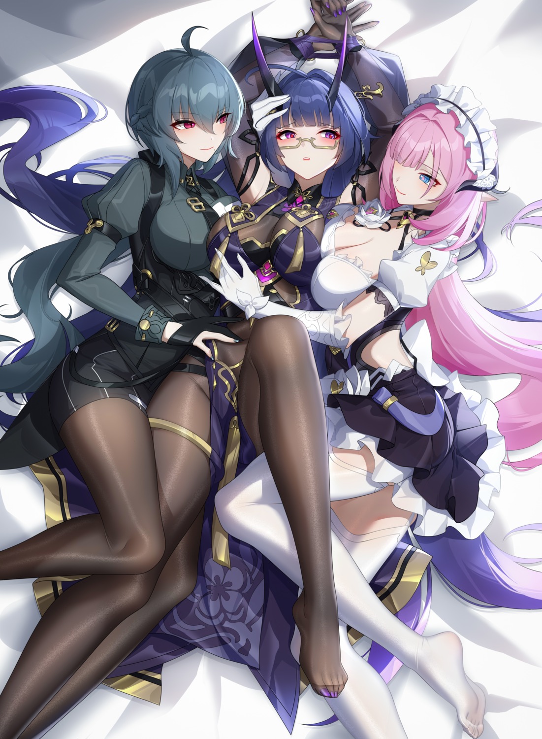 benghuai_xueyuan elysia_(honkai_impact) honkai_impact raiden_mei raven_(honkai_impact_3rd) wu_ganlan_cai