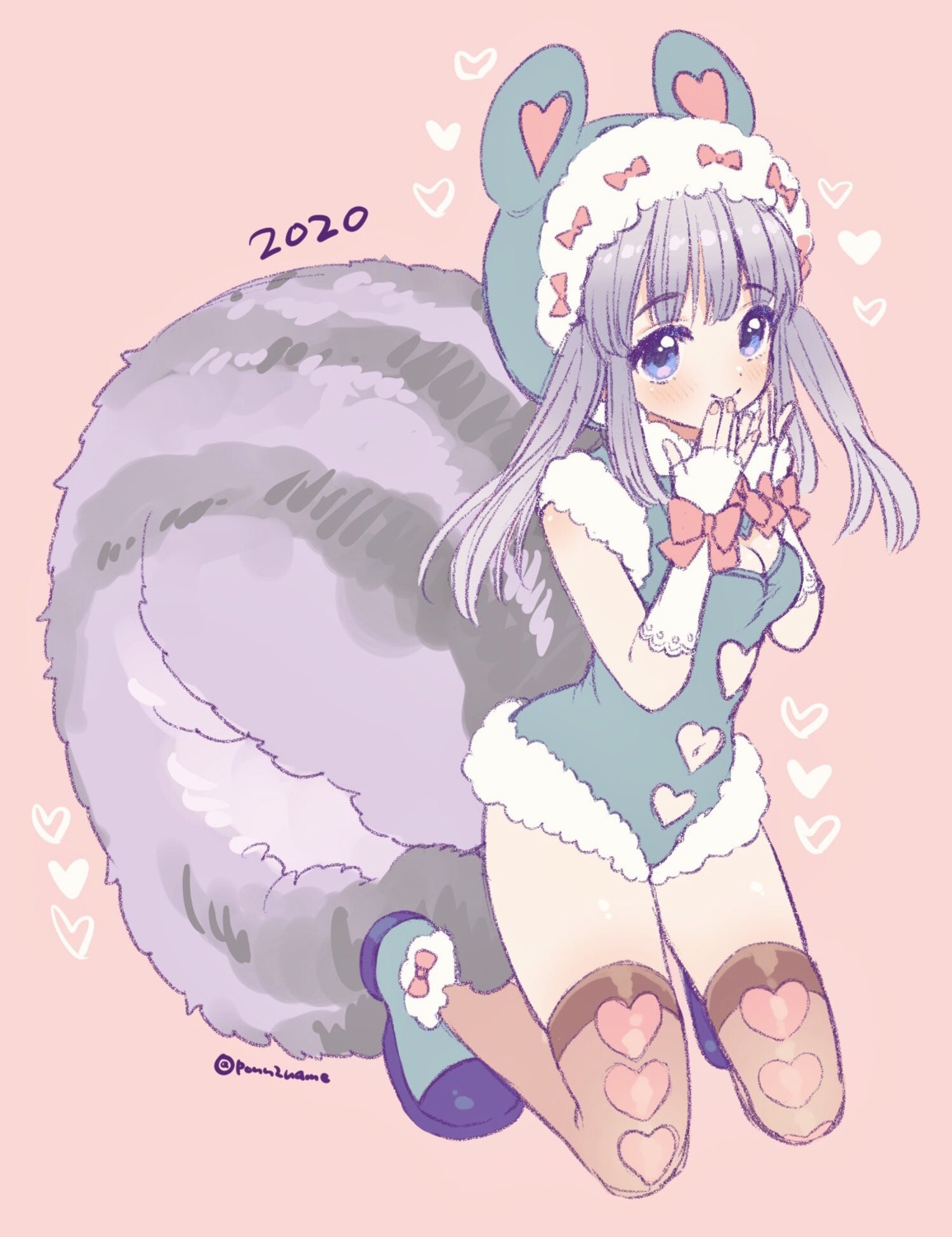 amezawa_koma animal_ears cleavage leotard tail thighhighs