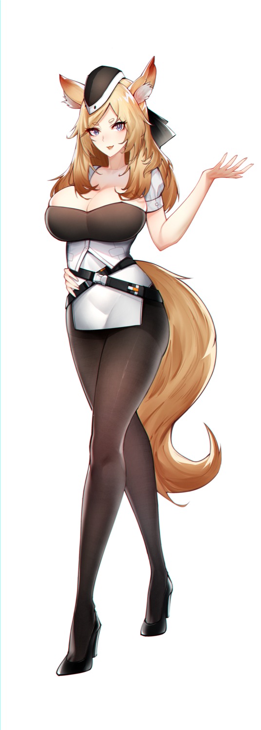 animal_ears heels izaac no_bra pantyhose tail