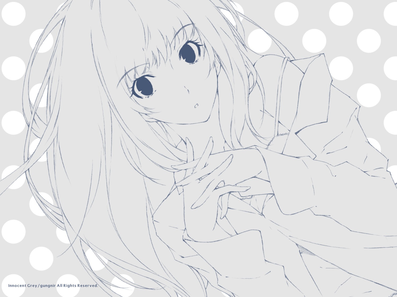 innocent_grey kara_no_shoujo kuchiki_touko monochrome sugina_miki wallpaper