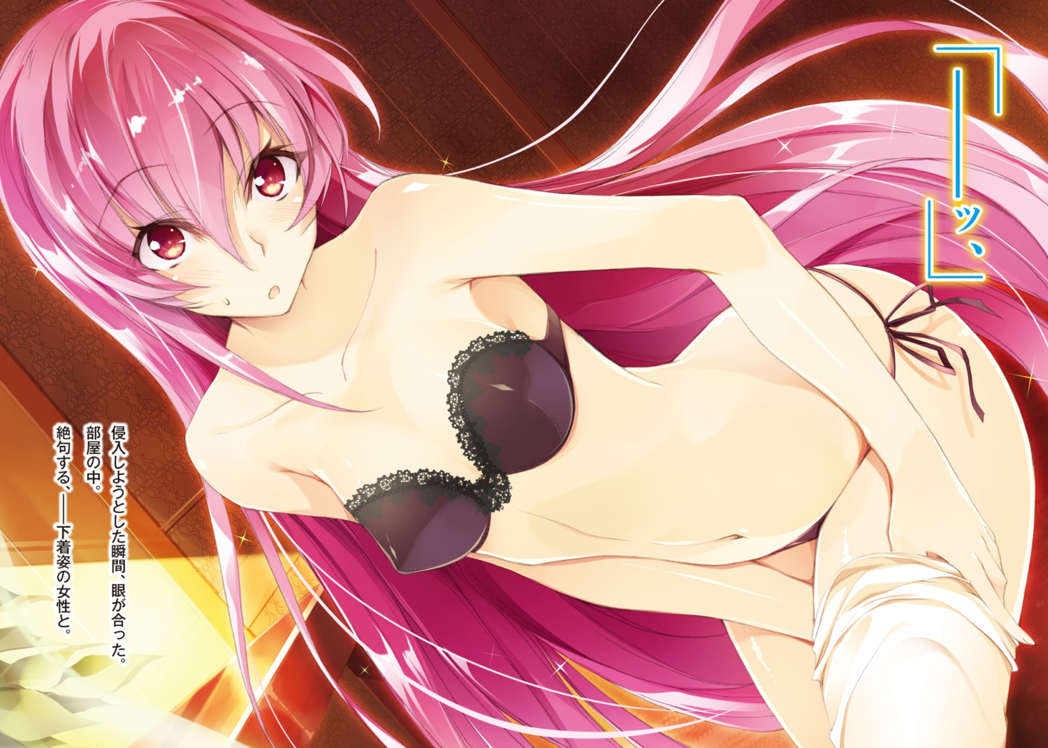 bra cleavage digital_version erect_nipples lunaeyes_vermillion pantsu rakudai_kishi_no_cavalry string_panties undressing won_(az_hybrid)