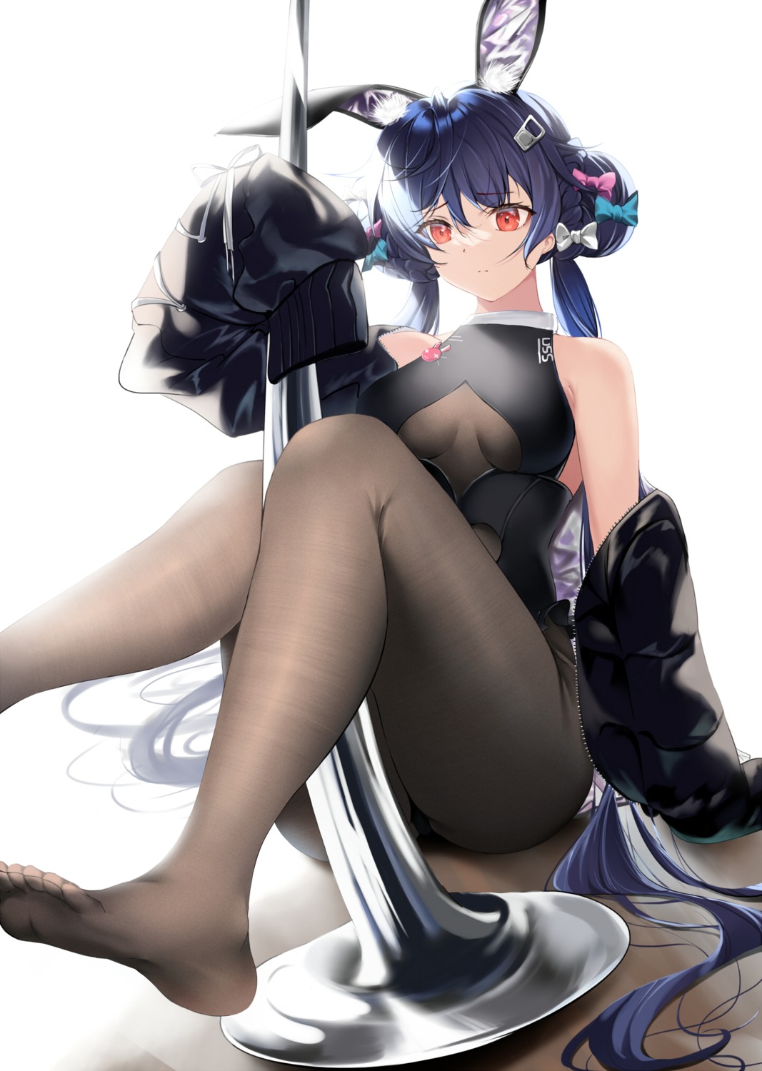 allen_m._sumner_(azur_lane) animal_ears azur_lane bunny_ears bunny_girl feet pantyhose xi_ying