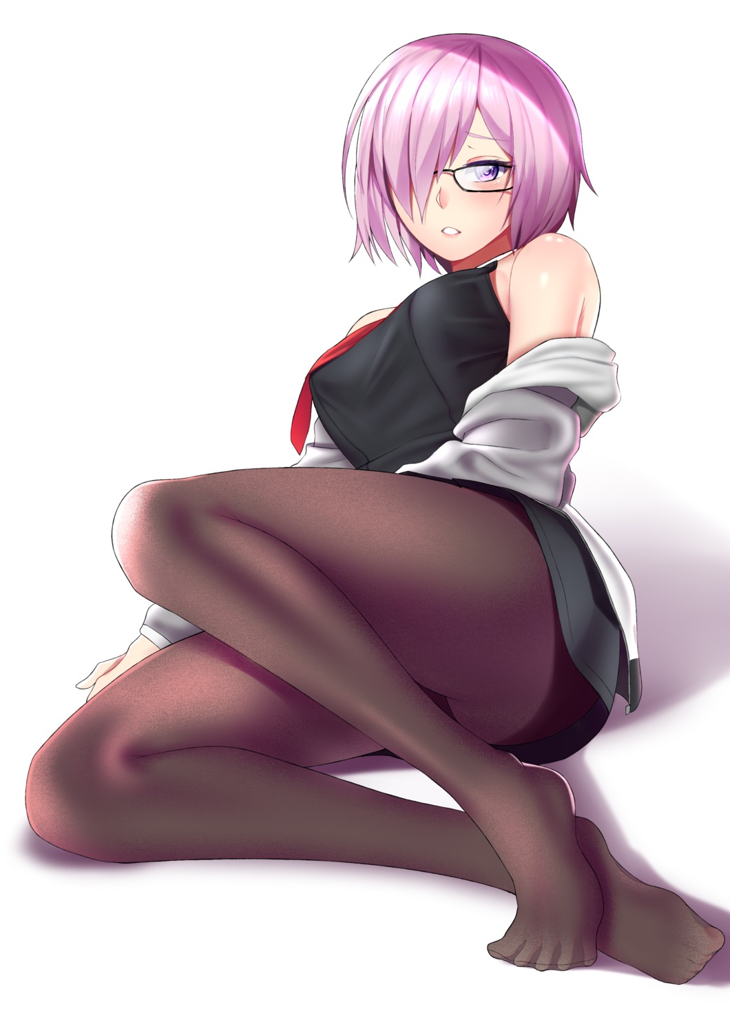 fate/grand_order feet mash_kyrielight megane pantyhose revian_samuel_dani