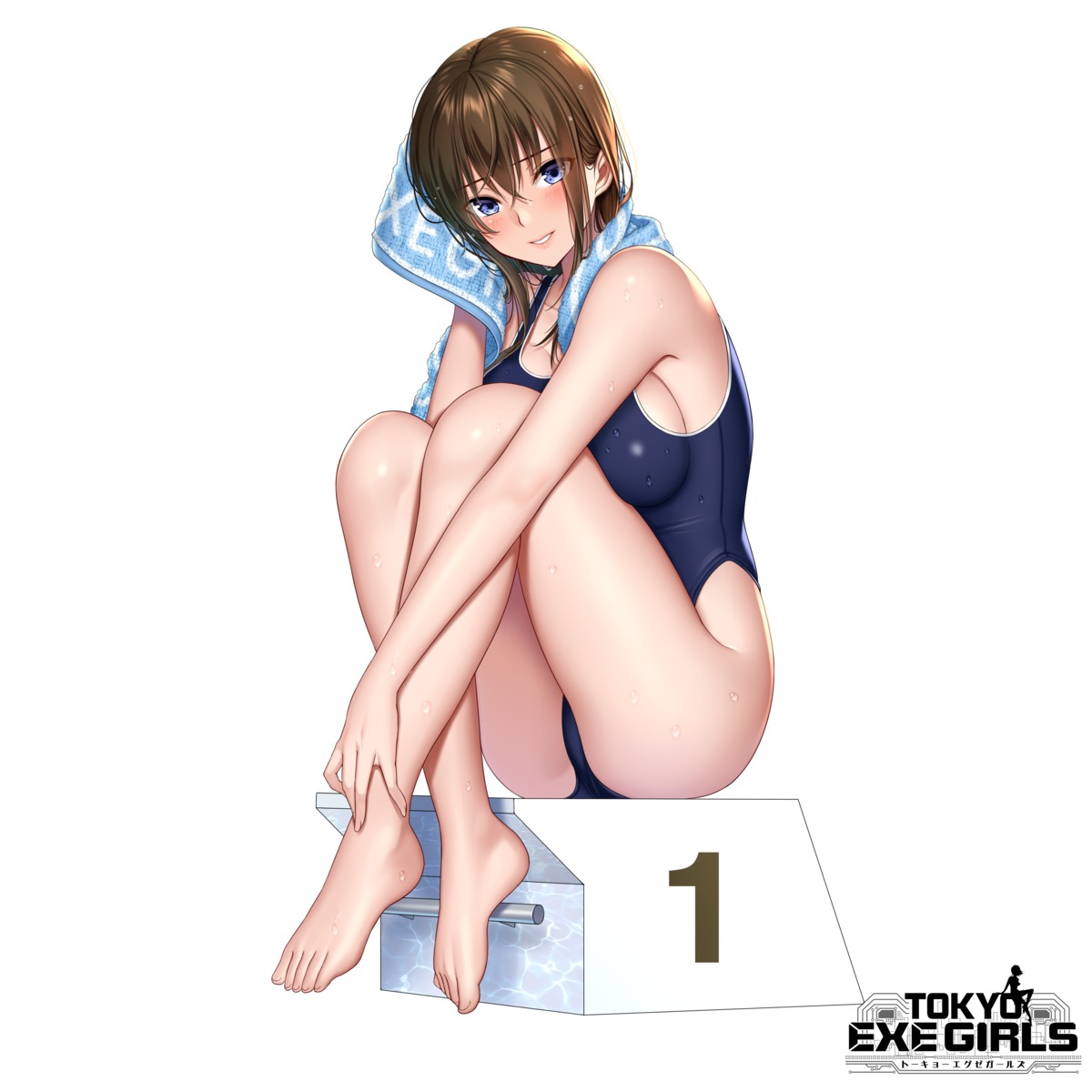 feet re:shimashima swimsuits tokyo_exe_girls wet