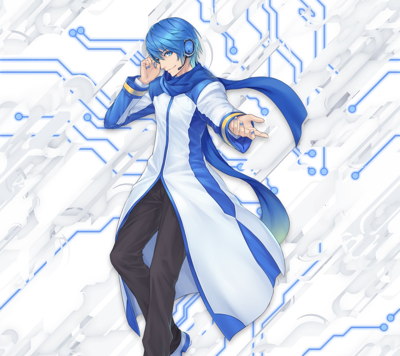 Ixima Vocaloid Kaito Headphones Male Yande Re