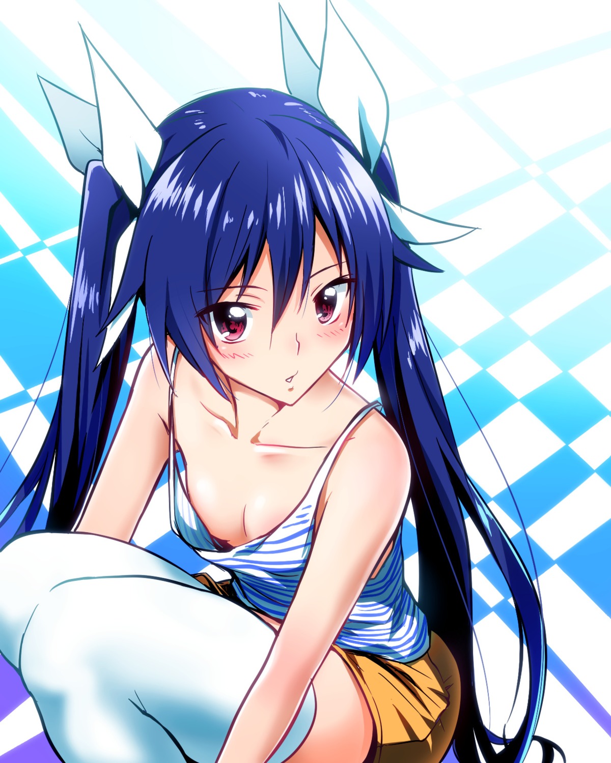 cleavage no_bra ore_twintail_ni_narimasu thighhighs tsube_aika yuto