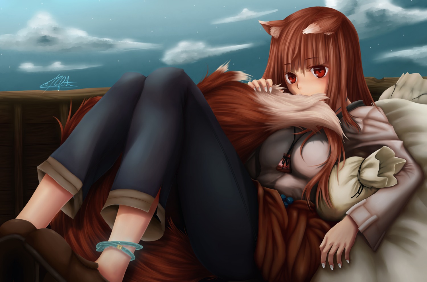 animal_ears holo seraziel spice_and_wolf tail