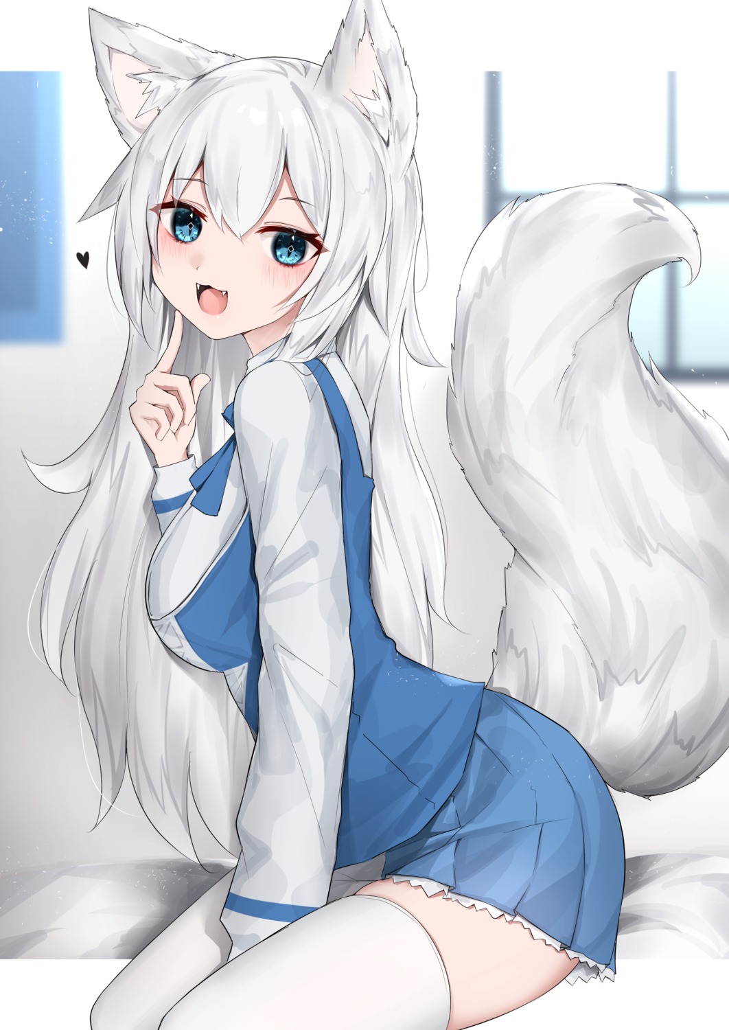 animal_ears kanju seifuku tail thighhighs