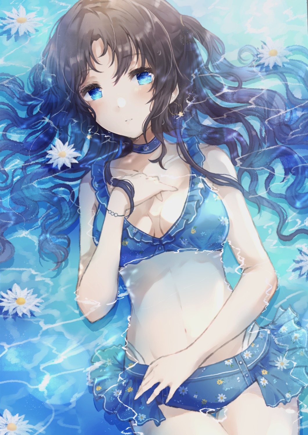 artist_revision bikini mitsumine_yuika namamake swimsuits the_idolm@ster the_idolm@ster_shiny_colors wet