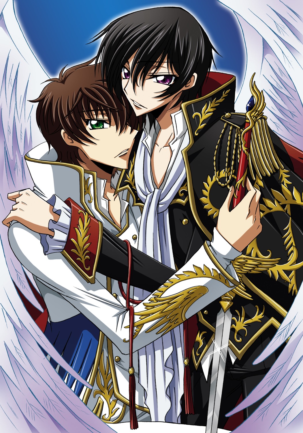 code_geass kururugi_suzaku lelouch_lamperouge male tsunoda_wei