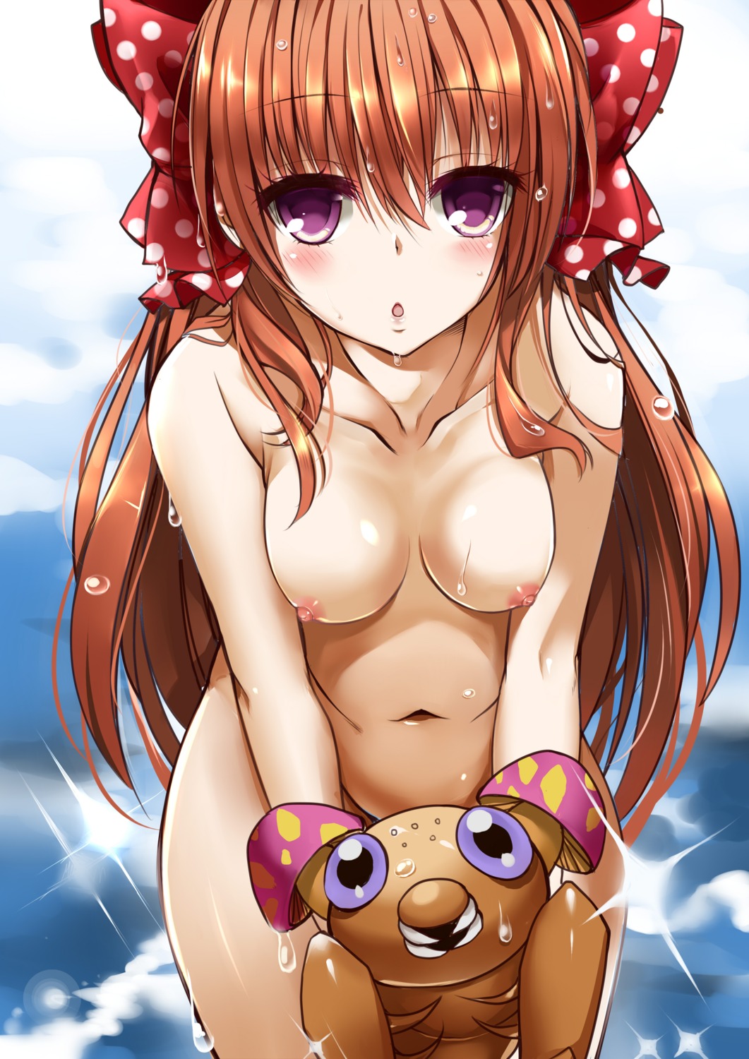 blossomsa gekkan_shoujo_nozaki-kun naked nipples paras pokemon sakura_chiyo wet