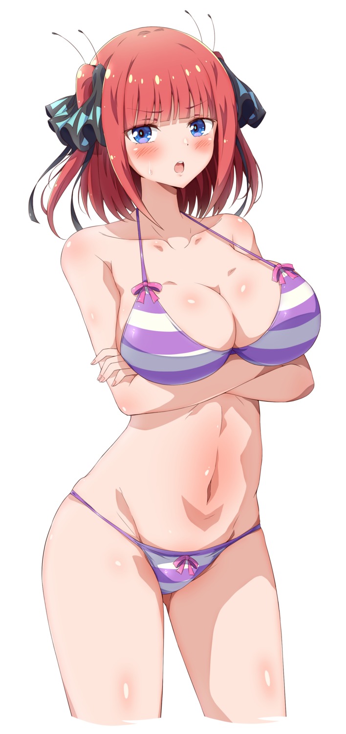 5-toubun_no_hanayome bikini eggman_(pixiv28975023) nakano_nino swimsuits