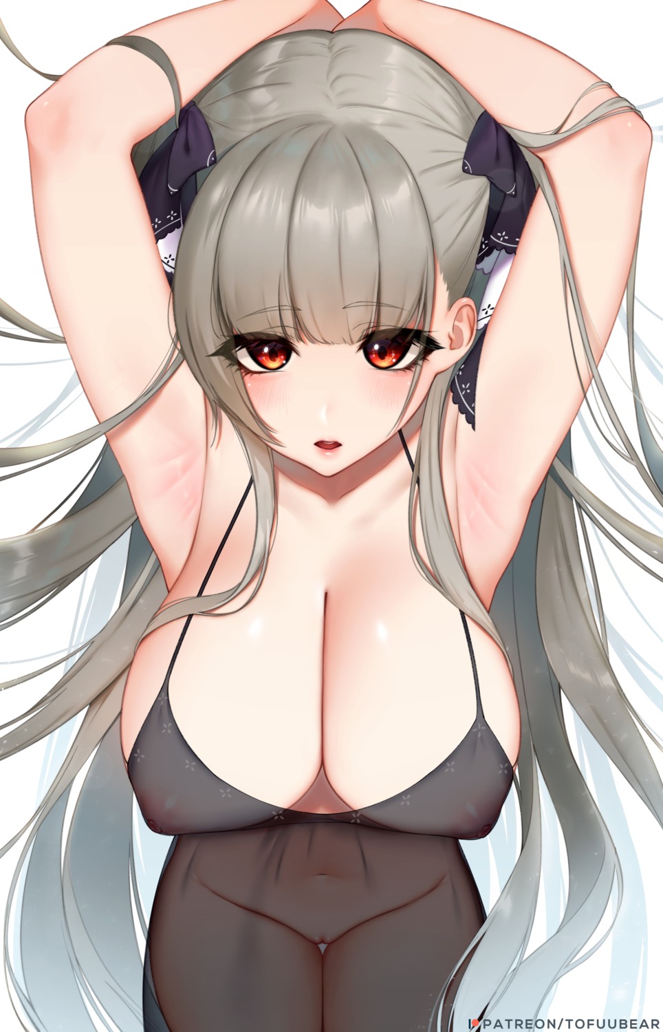 azur_lane dress formidable_(azur_lane) nipples no_bra nopan pussy see_through tofuubear uncensored