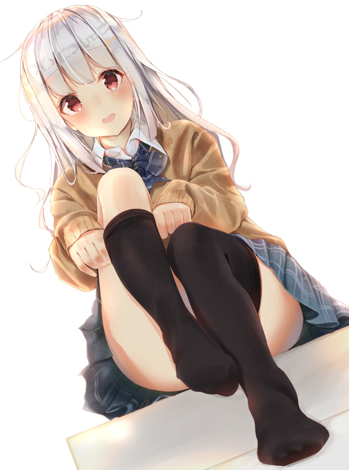 feet sashima seifuku sweater thighhighs