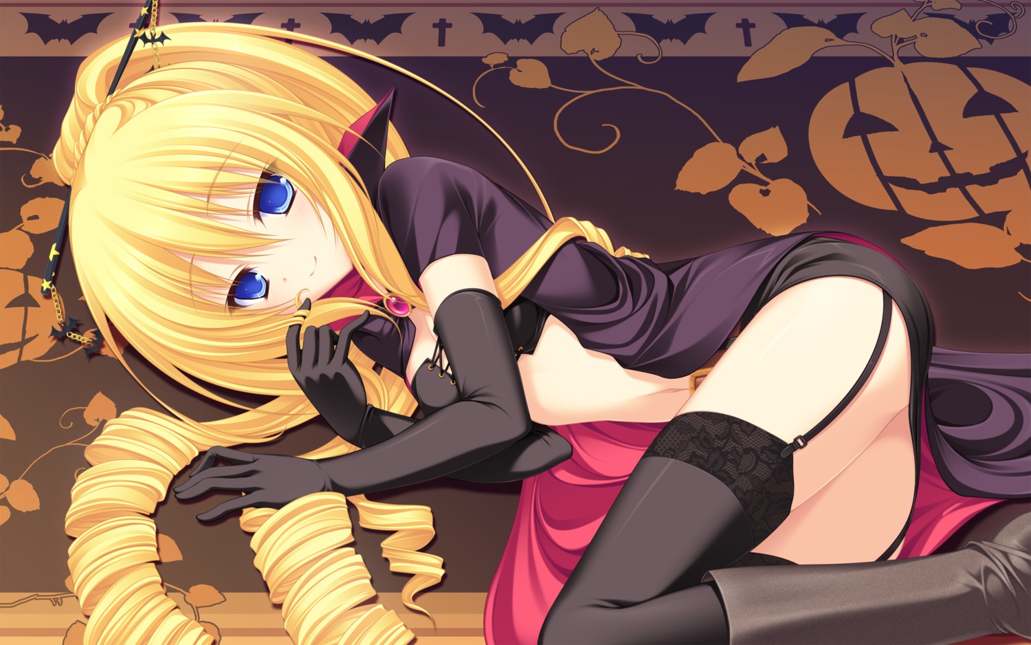 koshimizu_rei mikagami_mamizu neko_koi stockings thighhighs wallpaper whirlpool