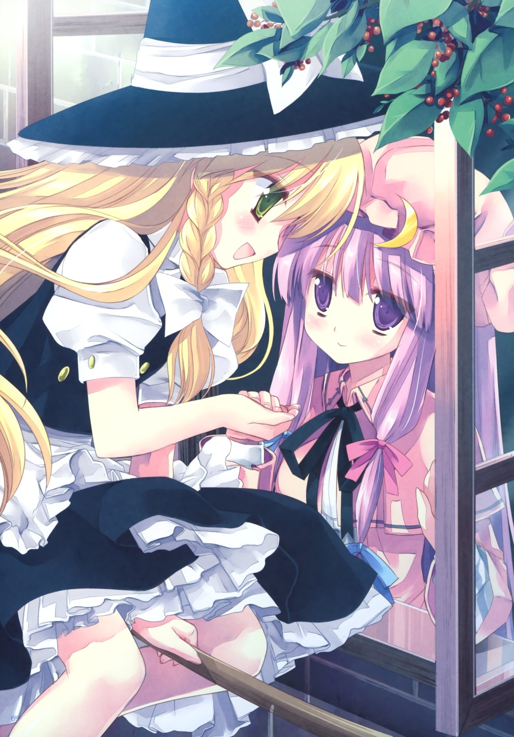 d.n.a.lab kirisame_marisa miyasu_risa paper_texture patchouli_knowledge touhou