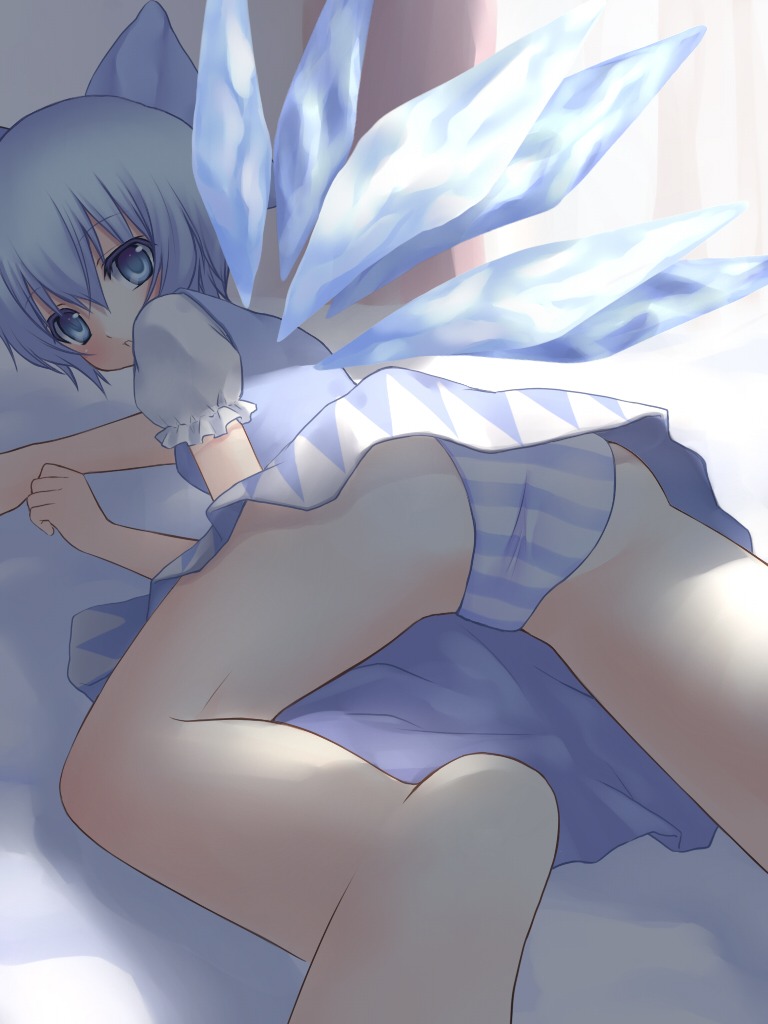 cirno nana_mikoto pantsu shimapan touhou